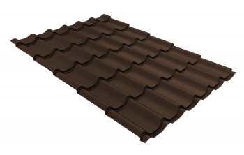 Металлочерепица камея 0,5 Satin RAL 8017 шоколад